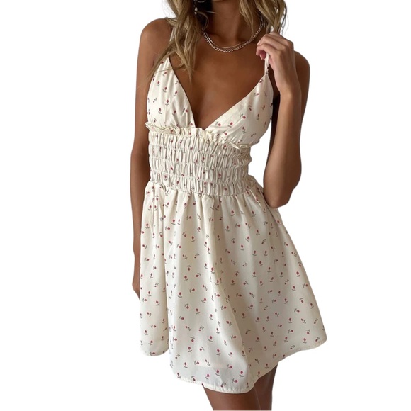 princess polly roza mini dress beige Princess Polly Roza Mini Dress